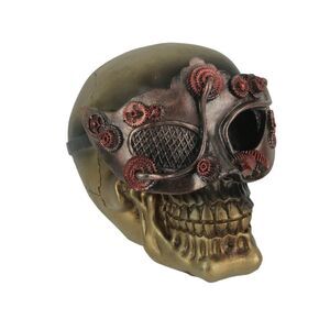 Resin Steampunk Masquerade Skull Statue Gothic Home Decor Figurine Sculpture Art